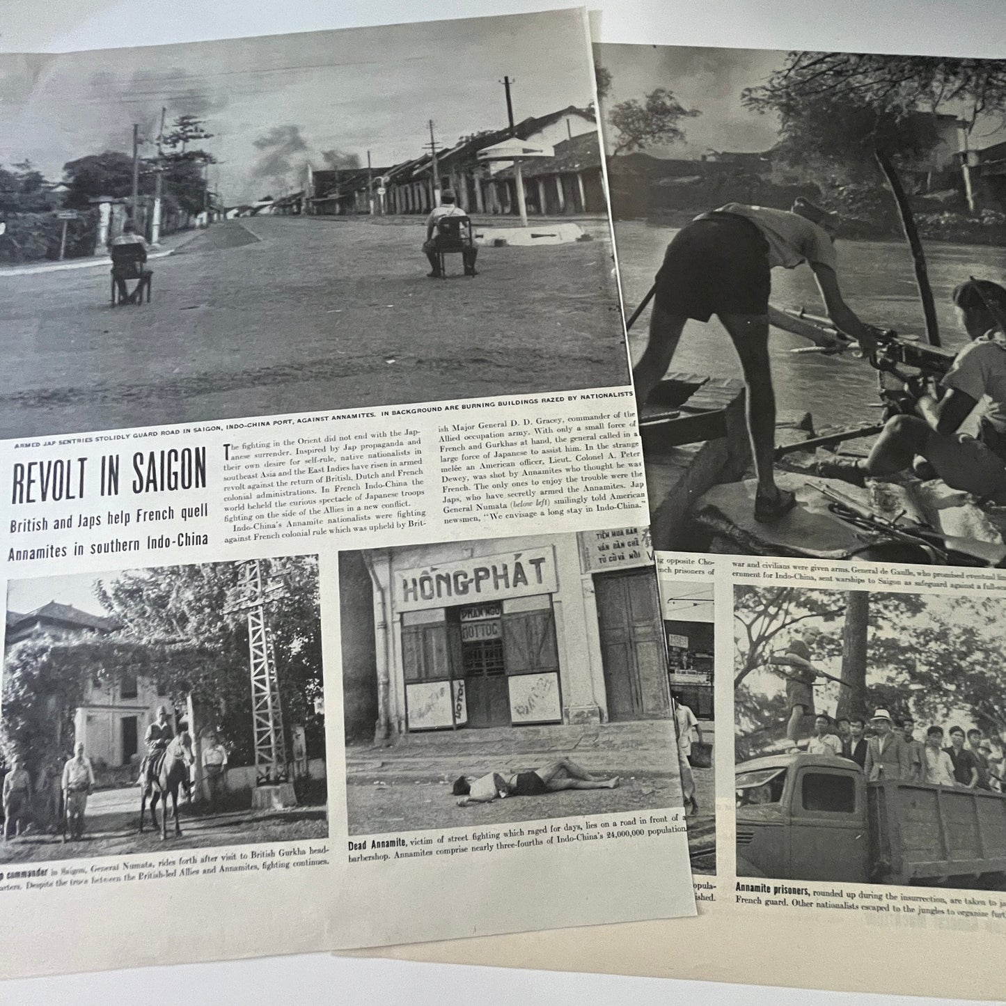 Revolt in Saigon - 2 Pages 1940s WWII Era Article V30-1