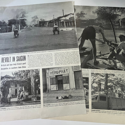Revolt in Saigon - 2 Pages 1940s WWII Era Article V30-1