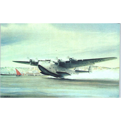 Boeing B-314 Pan Am Airlines Illustration Vintage Postcard TG8-PC