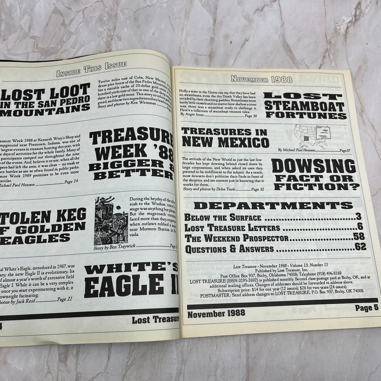 1988 Nov - Lost Treasure Magazine - Treasure Hunting Gold Prospecting M15