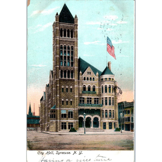 1906 City Hall Syracuse NY Original Postcard PC9