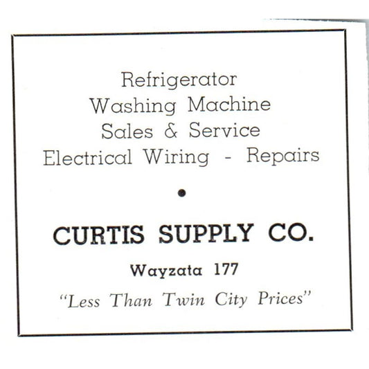 Curtis Supply Co Electrical Appliances Wayzata MN 1940 Magazine Ad AF1-SS4