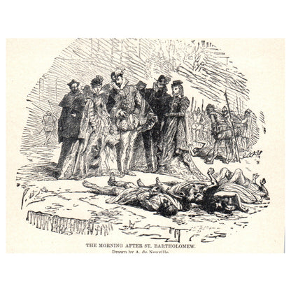 The Morning After St. Bartholomew A. De Neuville 1911 Engraving Print AF5-9