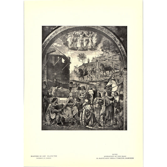 Adoration of the Magi - Luini - 1902 Litho Art Print AF4-4