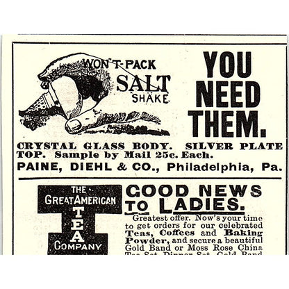 The Physicians Remedy Co Medicated Throat Bandage Cincinnati 1892 Ad AG2-S26