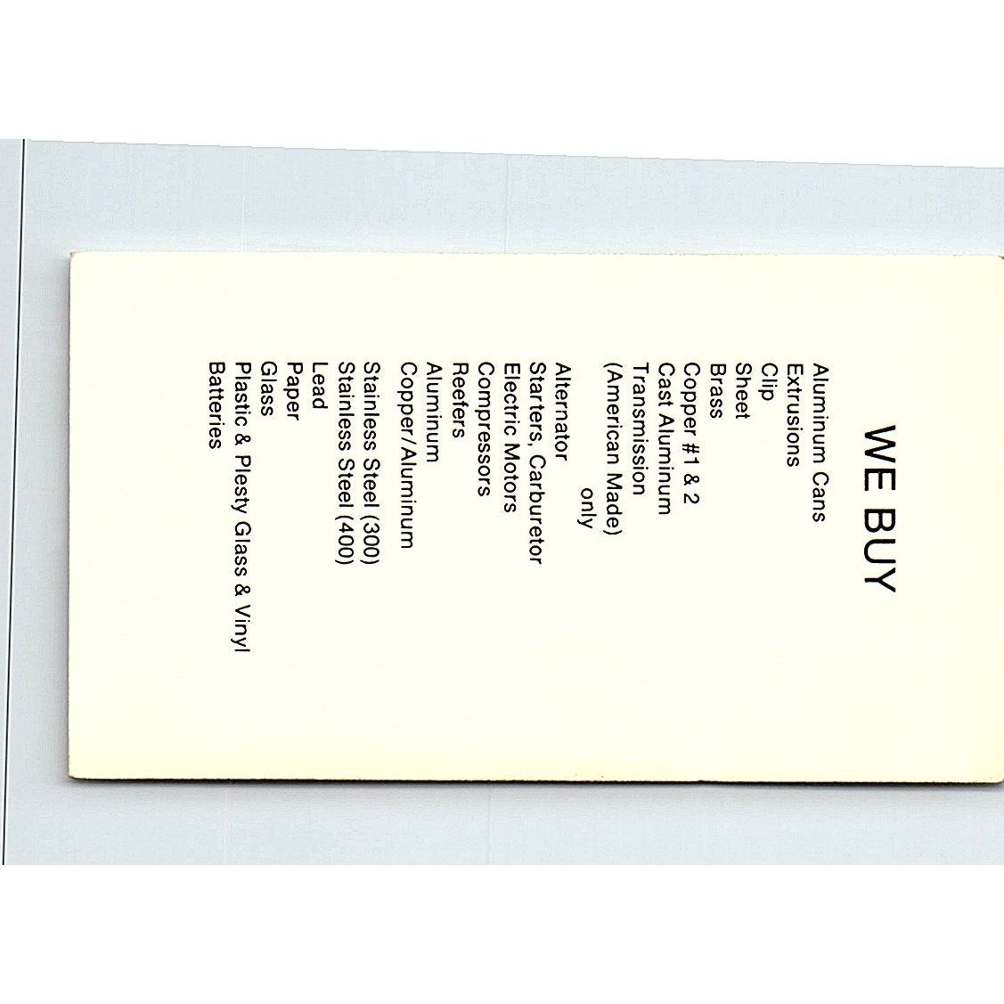 S&P Recyclable Salvage Sarah LeClere Houston Vintage Business Card SE5-B3