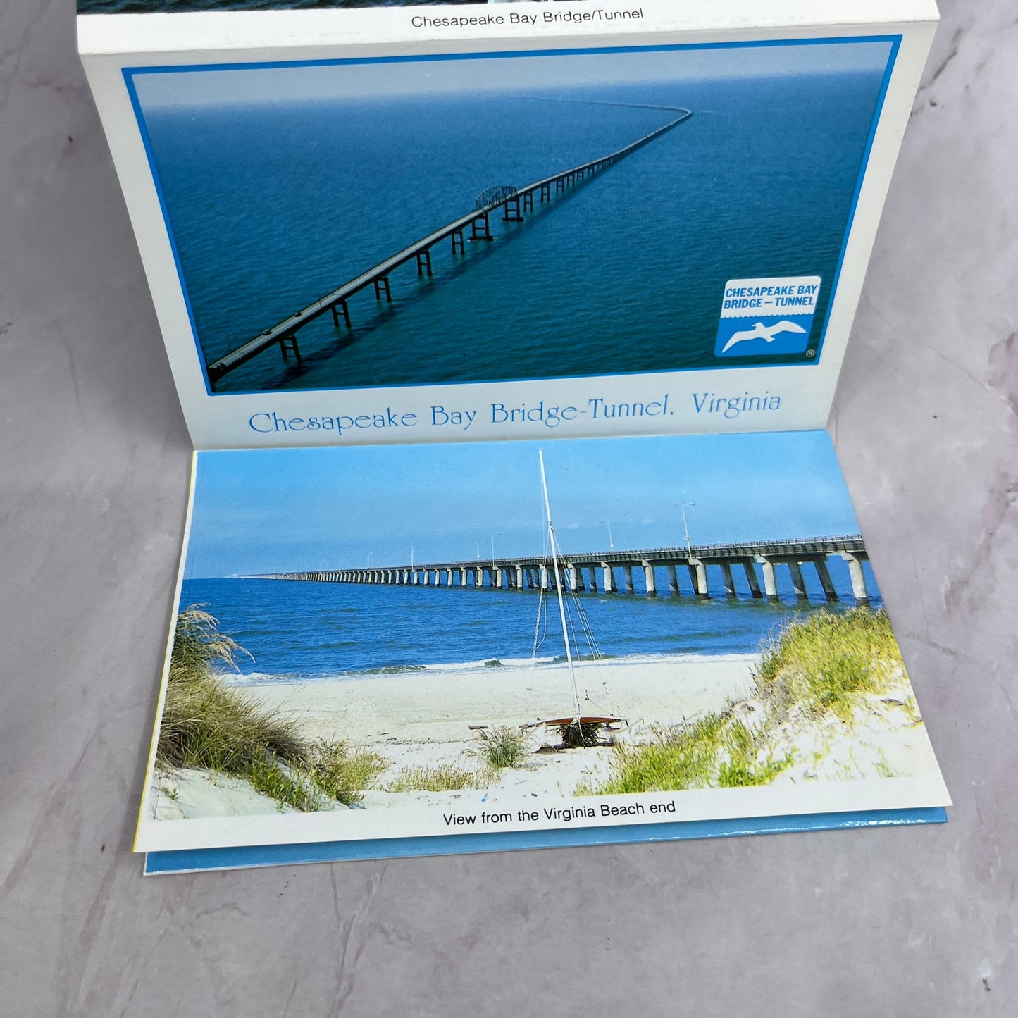 Vintage Chesapeake Bay Bridge-Tunnel Virginia Souvenir Folder TH2-MI1