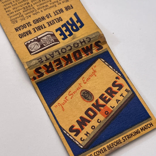 Smokers' Chocolate Vintage Matchbook Cover TB8-MB-13