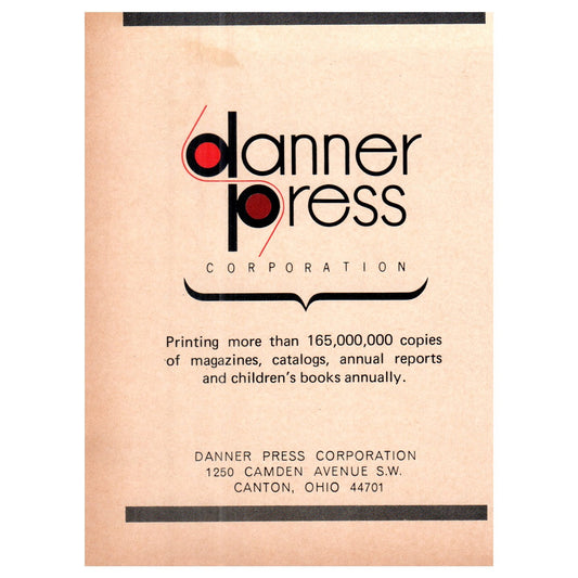 Danner Press Corporation Canton OH 1969 Bowling Program Ad AF6-1