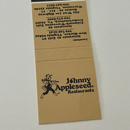 Johnny Appleseed Restaurants Virginia Vintage Matchbook Cover MM5-9