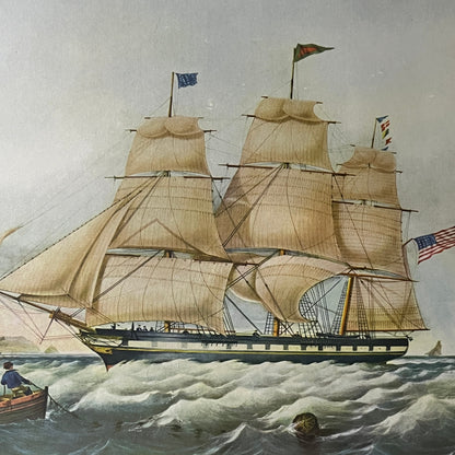 The Packet Ship Shackamaxon 1851 Vintage Art Print 9x13 V6