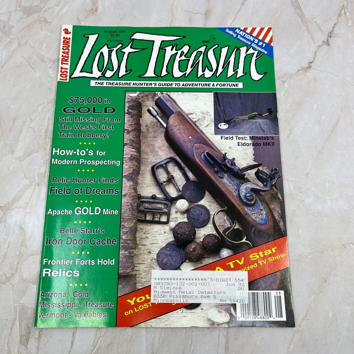 1991 Aug - Lost Treasure Magazine - Treasure Hunting Gold Prospecting M14