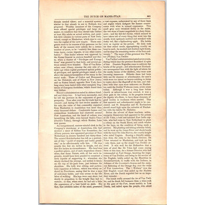 Dutch on the Manhattan Henry Hudson NY - 11 Pages 1854 Article I19