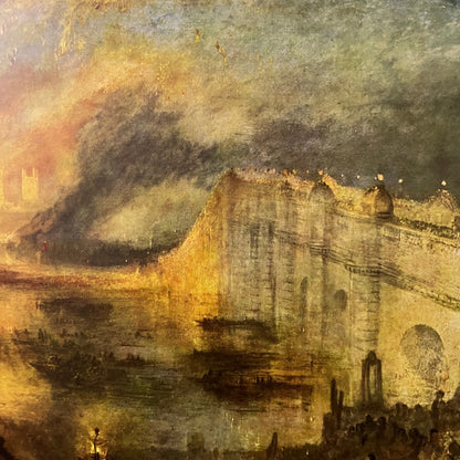 The Burning of the Houses of Parliament - Turner Vintage Art Print 9x12 V5