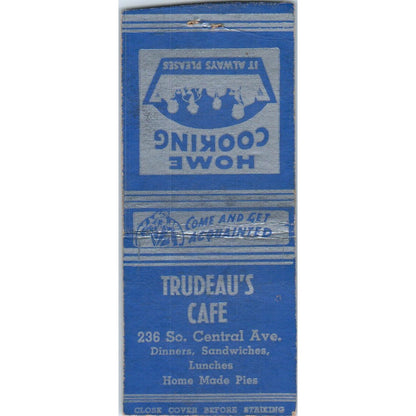 Trudeau's Cafe Marshfield WI Vintage Matchbook Cover SD2-Y10