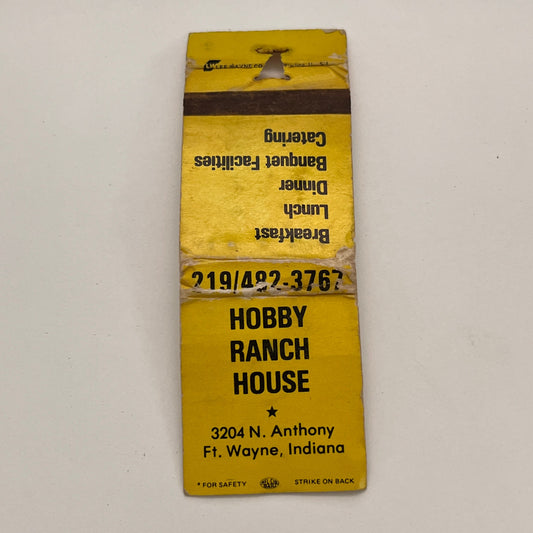 Hobby Ranch House 3204 N. Anthony Fort Wayne IN Vintage Matchbook MB60-1