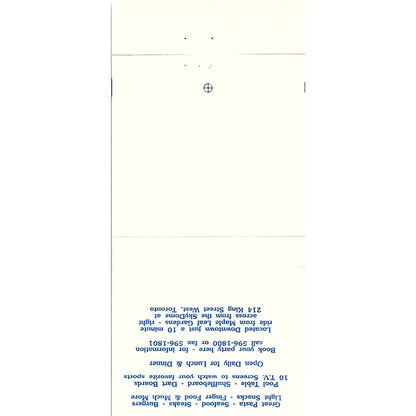 Peter's Hall of Fame Restaurant Toronto Vintage Matchbook MM4-10