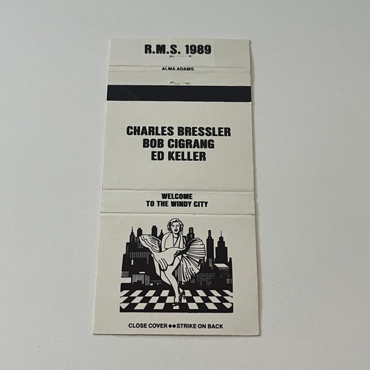 1989 RMS Charles Bressler Bob Cigrang Ed Keller Vintage Matchbook TB6-MB2-6