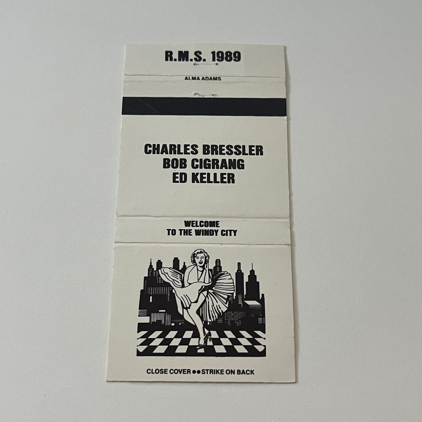 1989 RMS Charles Bressler Bob Cigrang Ed Keller Vintage Matchbook MM5-7