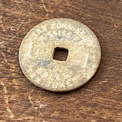 Vintage Mississippi State Department of Revenue Sales Tax Paper Token Chit SE2