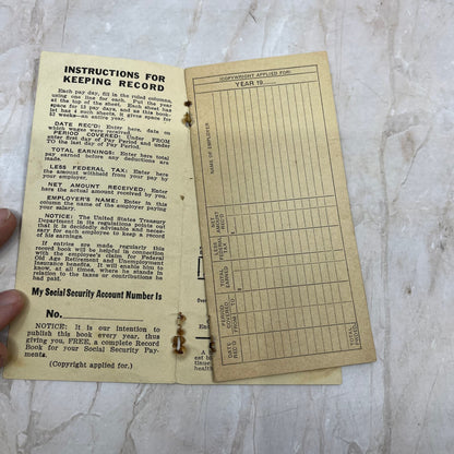 1937 Social Security Memorandum Book & St. Paul MN AA Baseball Schedule TI9-P1