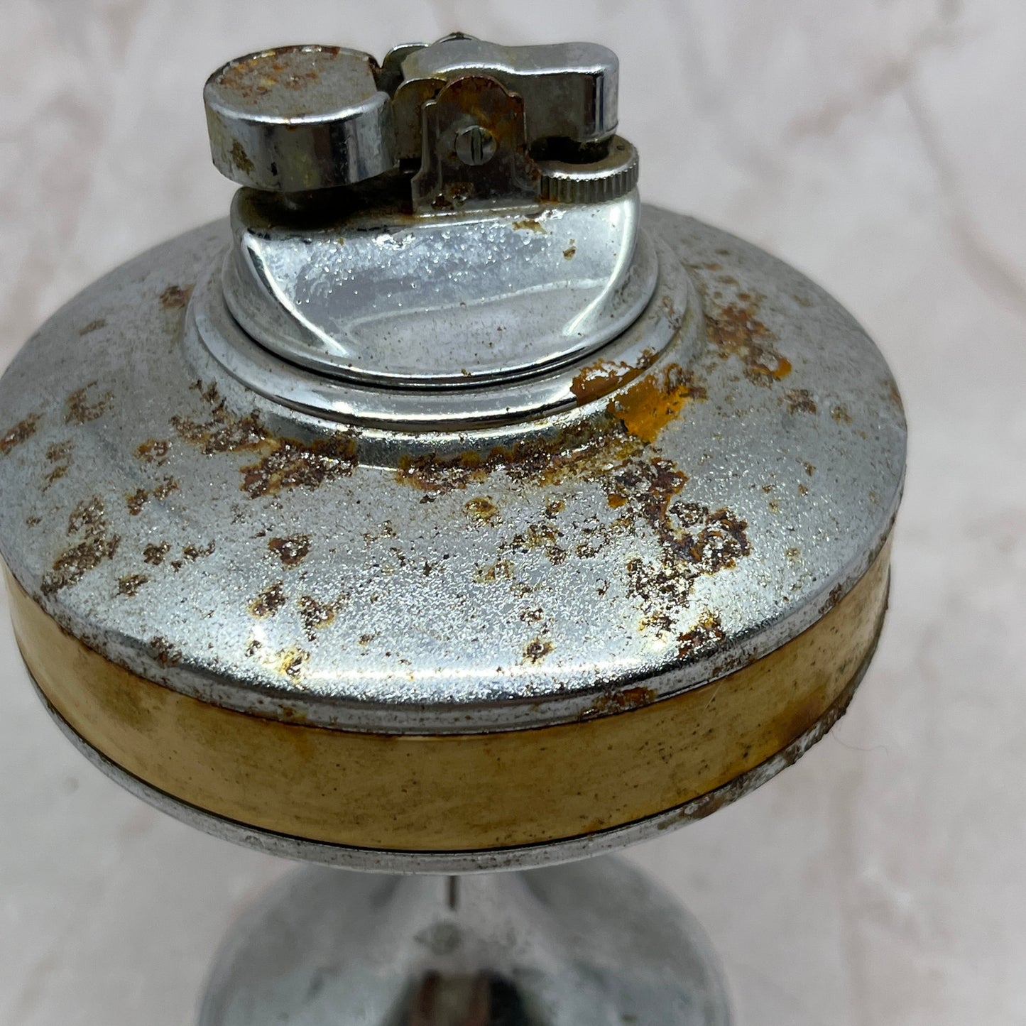 Vintage Maltese Chrome Atomic UFO Large Table Lighter TL11