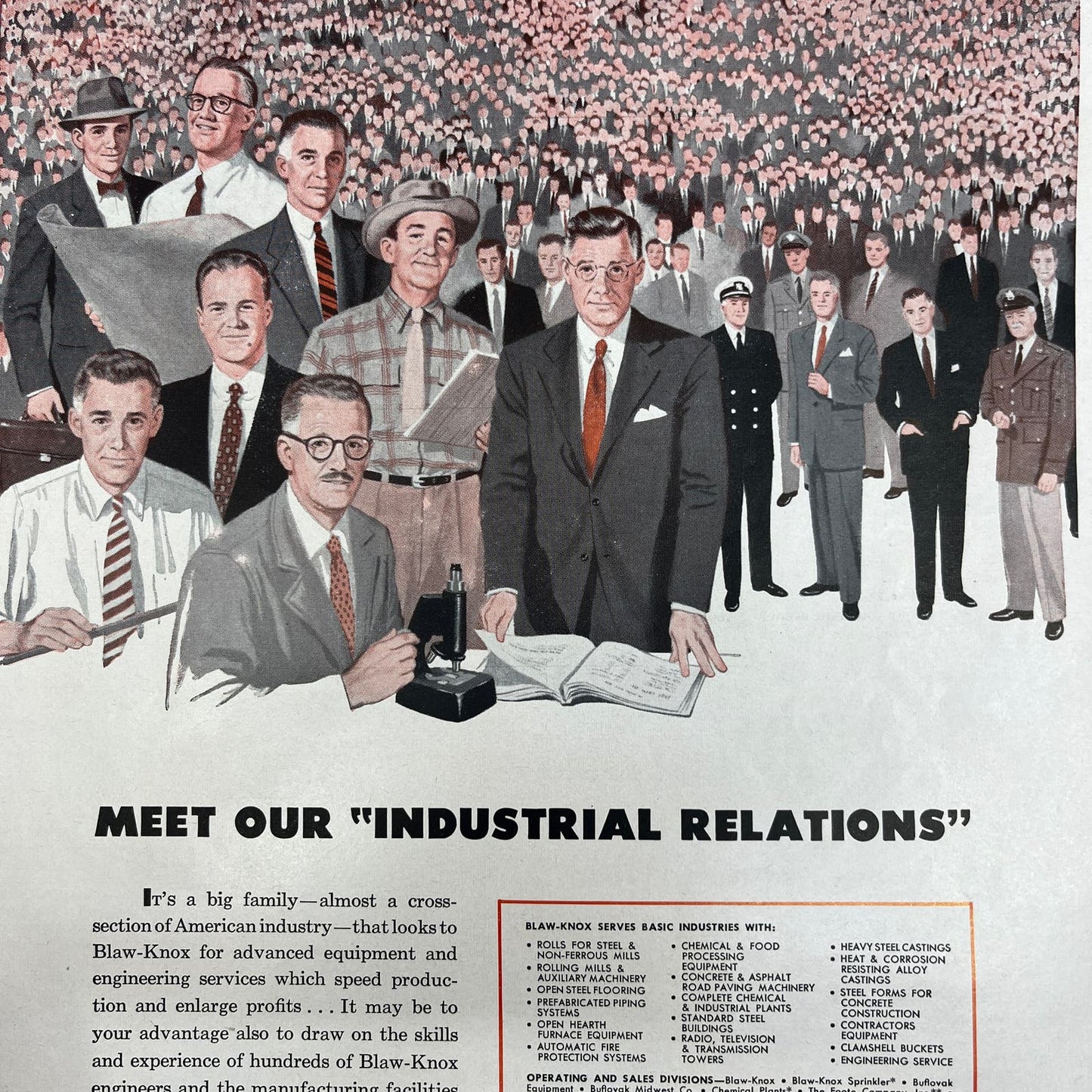 Blaw-Knox Company Industrial Relations 1951 Magazine Ad FL6-10
