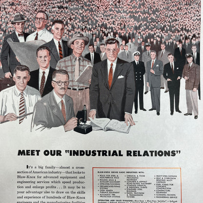 Blaw-Knox Company Industrial Relations 1951 Magazine Ad FL6-10