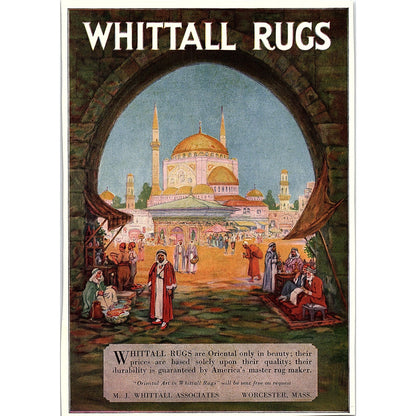 Whitehall Rugs Oriental Art M.J Whitehall Associates Worcester MA c1920 Ad AF8-8