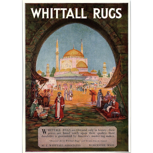 Whitehall Rugs Oriental Art M.J Whitehall Associates Worcester MA c1920 Ad AF8-8