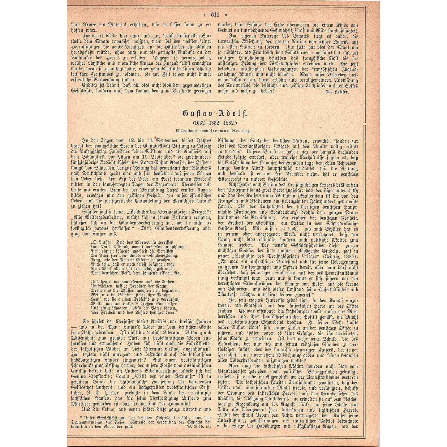 The Death of Gustavus Adolphus Rene Reinicke 1892 Engraving V1-3