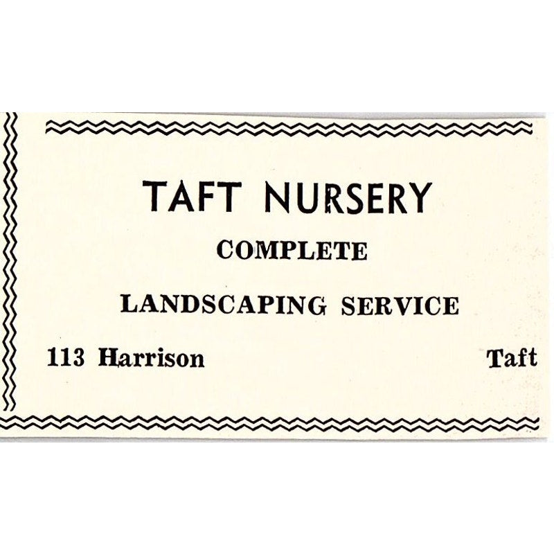 Taft Nursery Landscaping 113 Harrison - Taft CA 1965 Ad AF8-S26