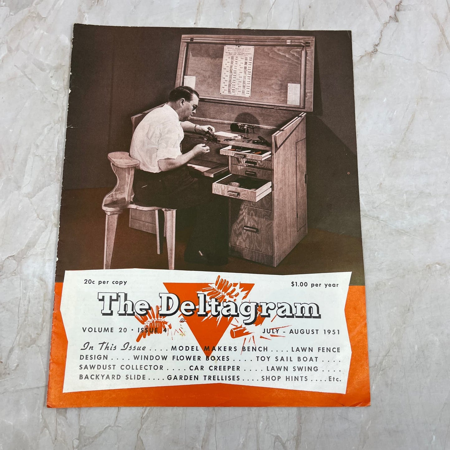 1951 Jul/Aug The Deltagram Newsletter Rockwell Delta Power Tools Woodwork TI9-P3