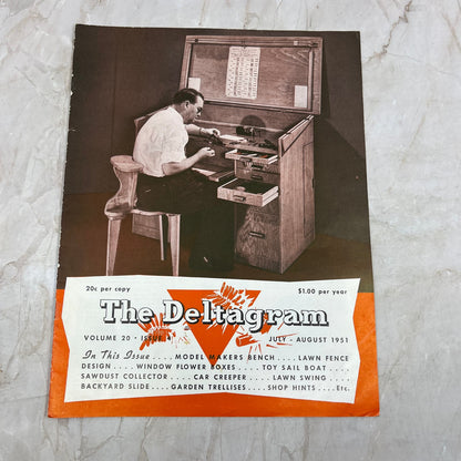 1951 Jul/Aug The Deltagram Newsletter Rockwell Delta Power Tools Woodwork TI9-P3