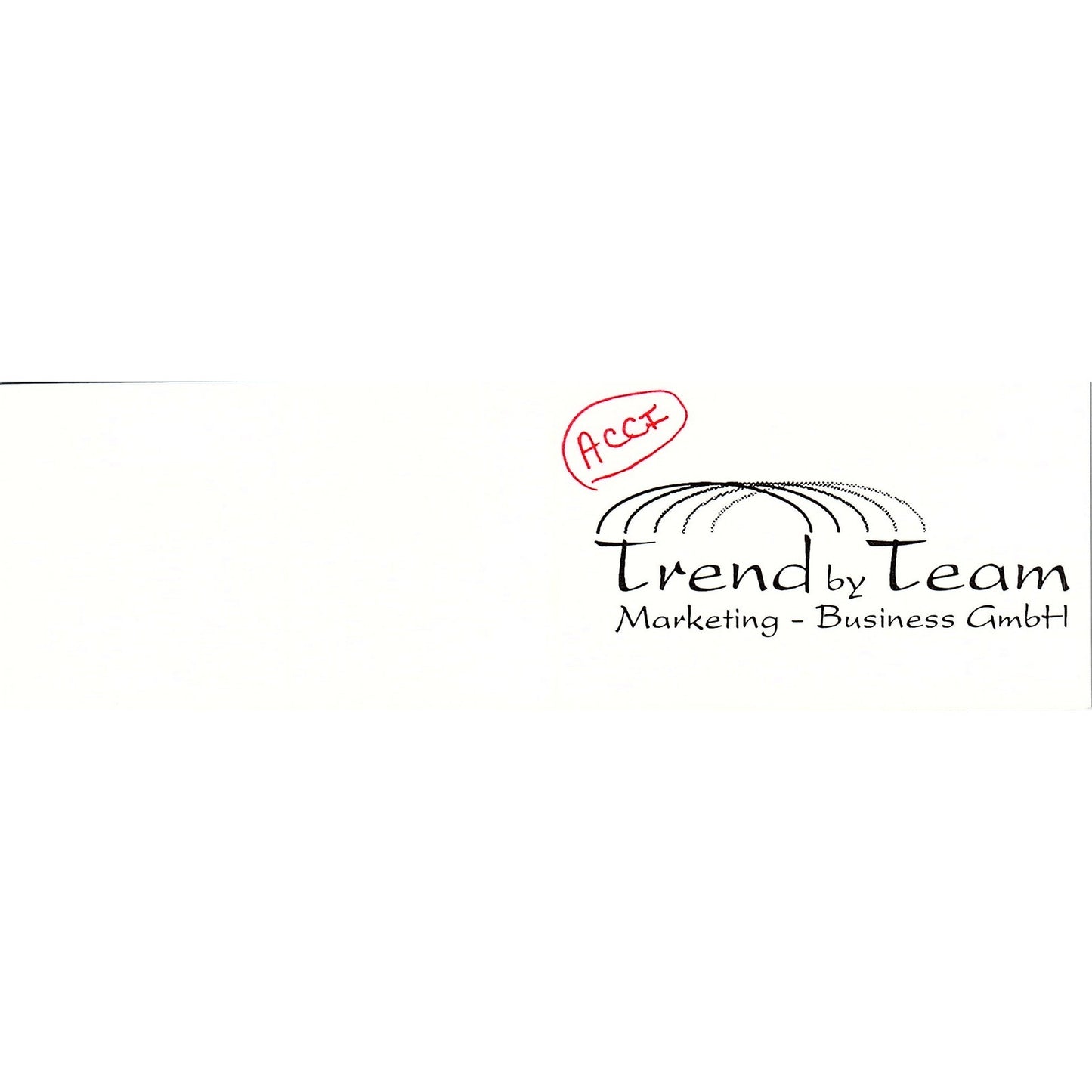 Trend By Team Horst Mellis Geschäftsführer Essen Germany Business Card SC9-B9