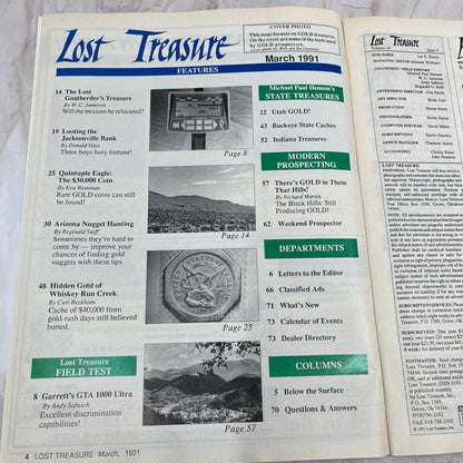 1991 March - Lost Treasure Magazine - Treasure Hunting Gold Prospecting M14