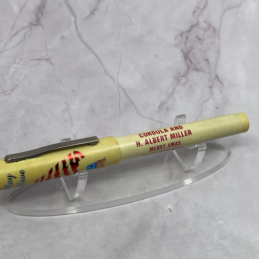 Cordula & H. Albert Miller Merry Christmas USA Vintage Advertising Pen TC5-PP3