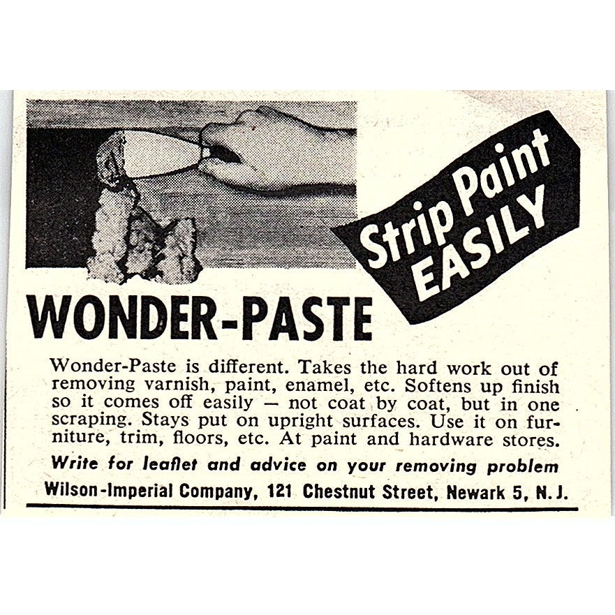 Wonder Paste - Wilson-Imperial Company Newark NJ 1955 Ad AF9-S5