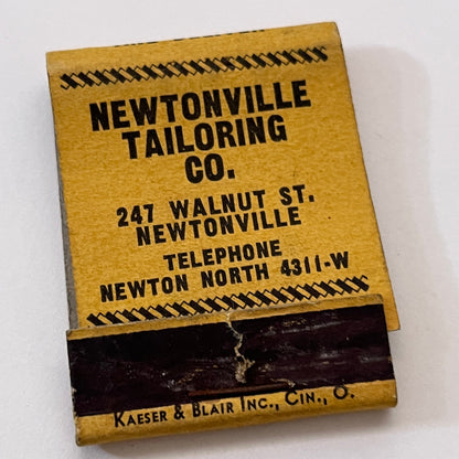 Newtonville Tailoring Co 247 Walnut St Vintage Matchbook Cover TB8-MB3-8