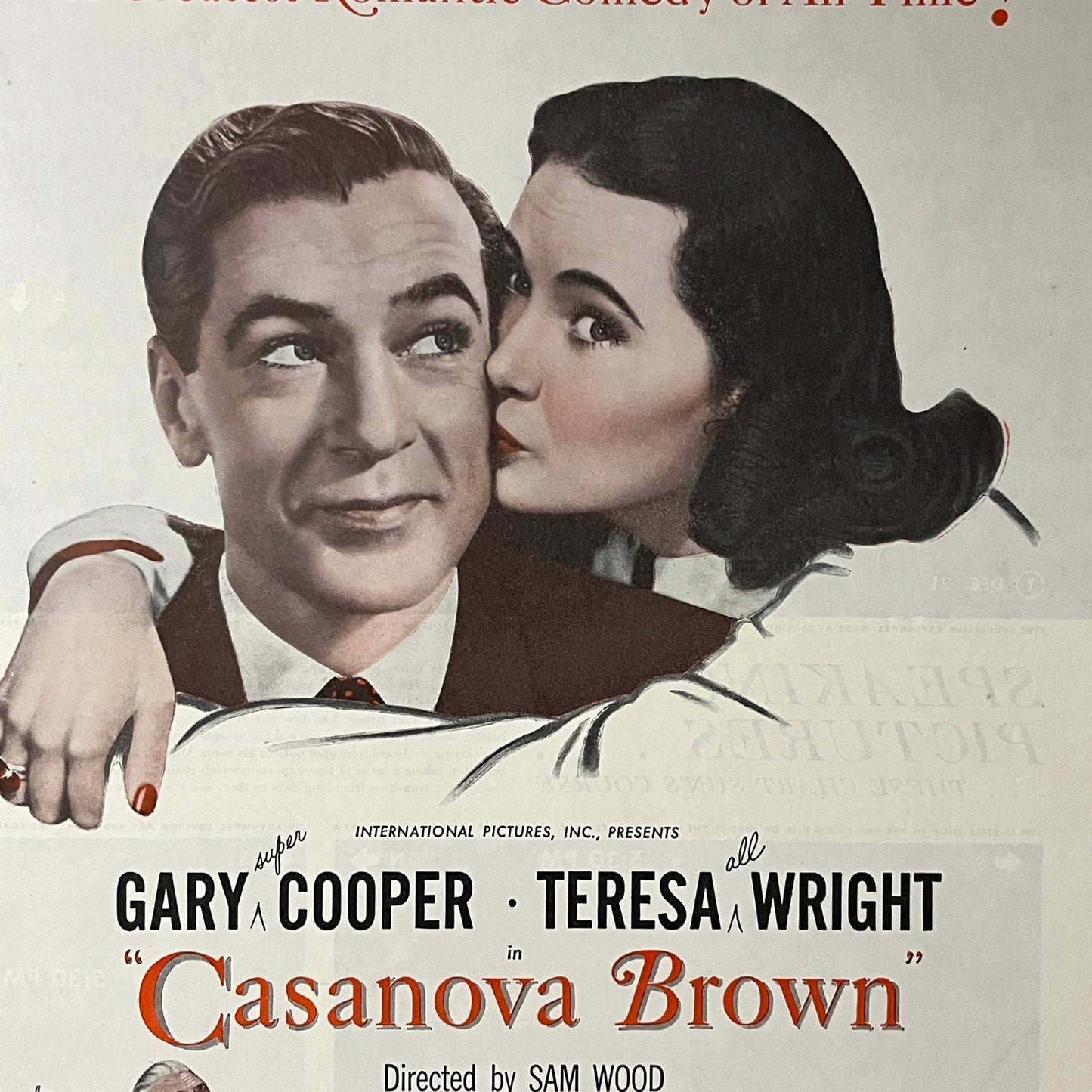 Gary Cooper Theresa Wright Casanova Brown Motion Picture Magazine Ad 10x14 V7