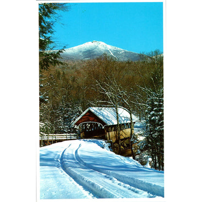 Flume Bridge Franconia Notch White Mts NH Vintage Covered Bridge Postcard PD6