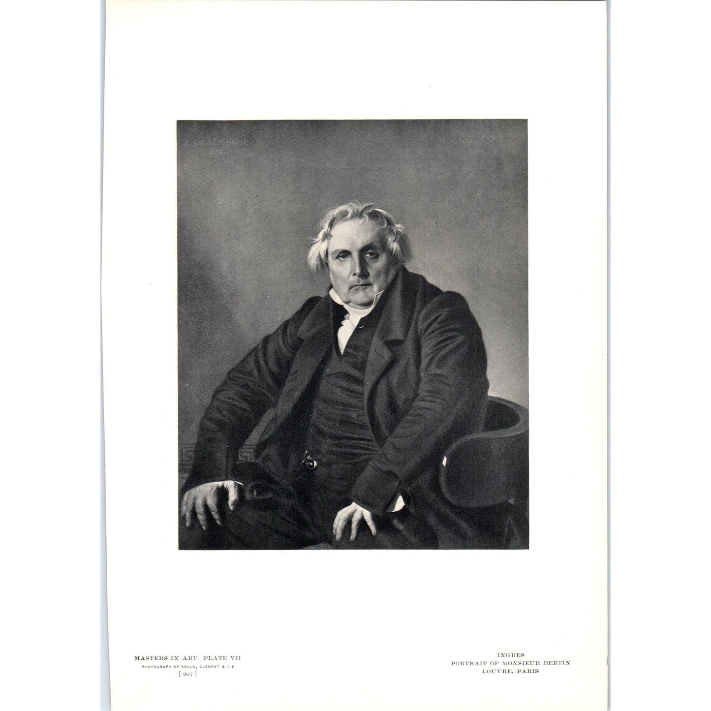 Portrait of Monsieur Bertin - Ingres c1905 Art Print D14