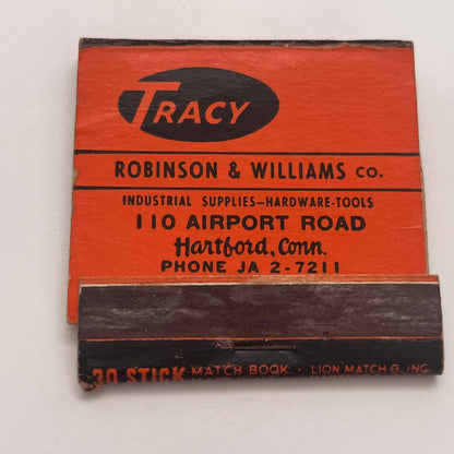 Tracy Robinson & Williams Co Hartford CT Vintage Matchbook Cover TB8-MB2-6