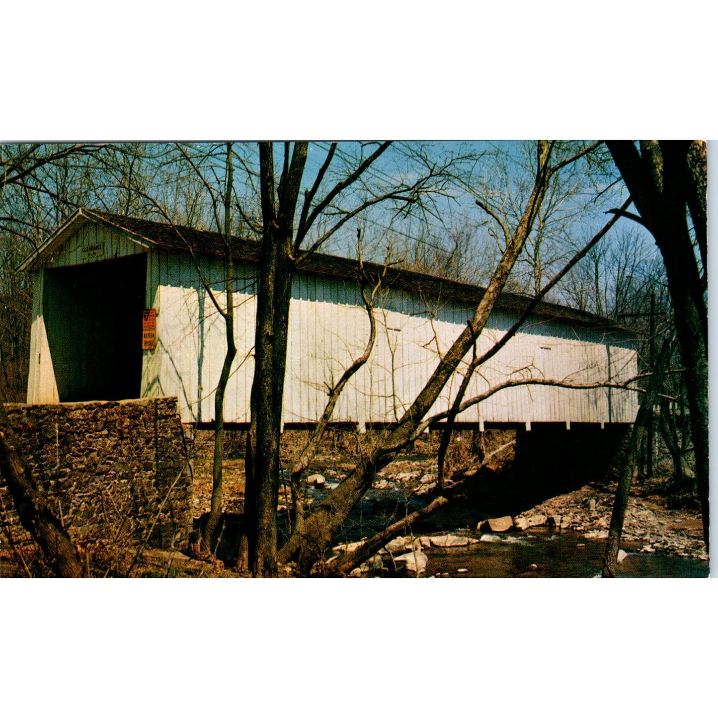 Hunterdon Co. NJ Green Sergeant's Covered Bridge Postcard PB10