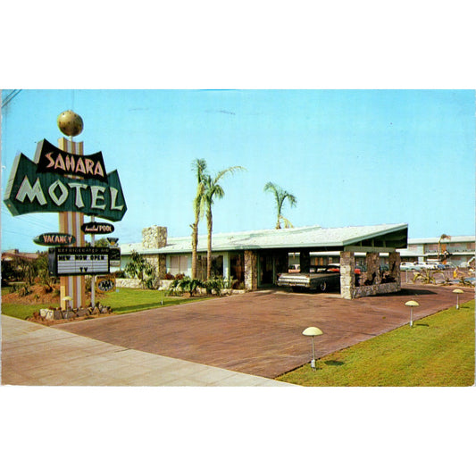 1961 Sahara Motel Anaheim CA Vintage Postcard PD10