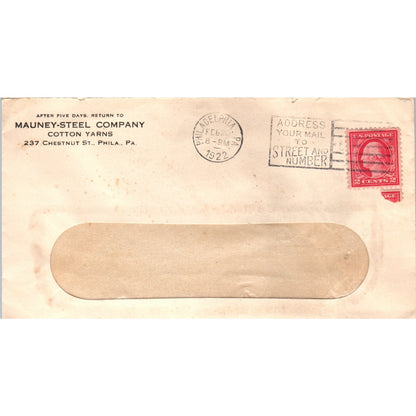 1922 Walker Mfg Co Philadelphia PA Postal Cover Envelope TG7-PC3