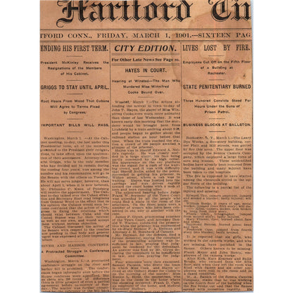 Geo. W. Flint & Co Bookcases Asylum St Hartford 1901 Newspaper Ad AD8-H1