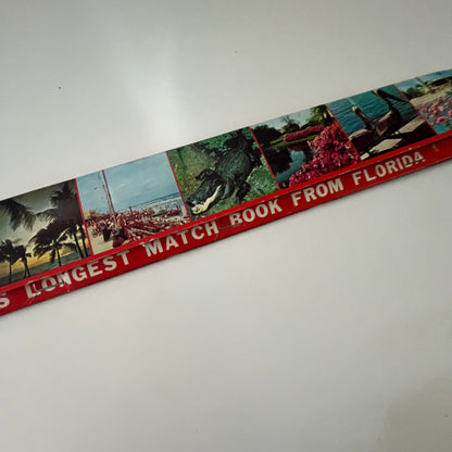 World's Longest Matchbook from Florida 15" Souvenir Vintage Matchbook TB7