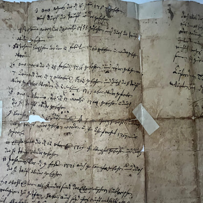 Johann Georg Wittlinger & Anna Maria Beringer c1760 German Family Record V36-2