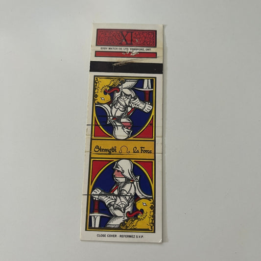 Strength - La Force - Eddy Match Tarot Card Vintage Matchbook Cover MB37-2